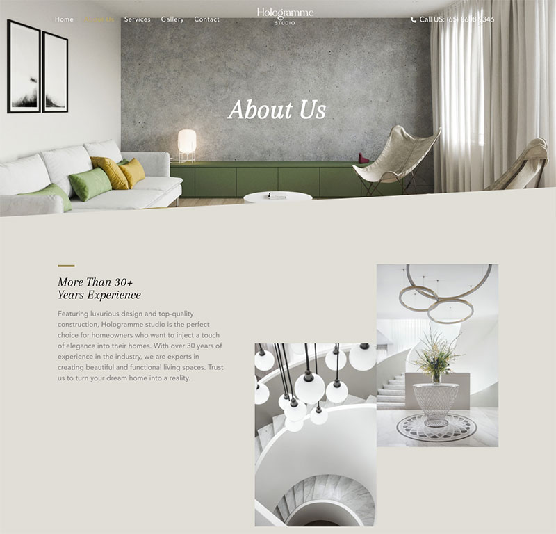 interior design website builder 2022 - web design singapore