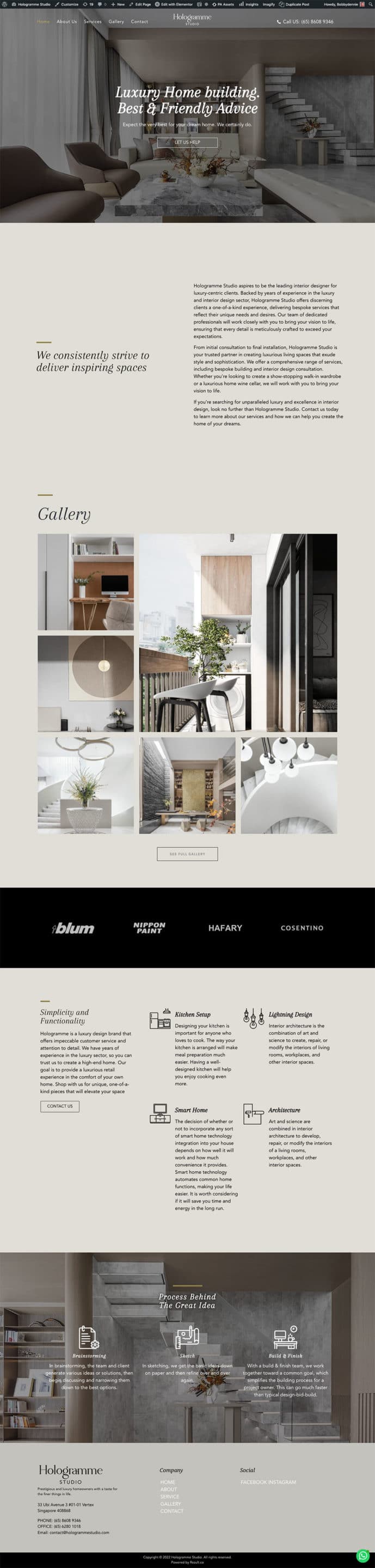 interior design website builder 2022